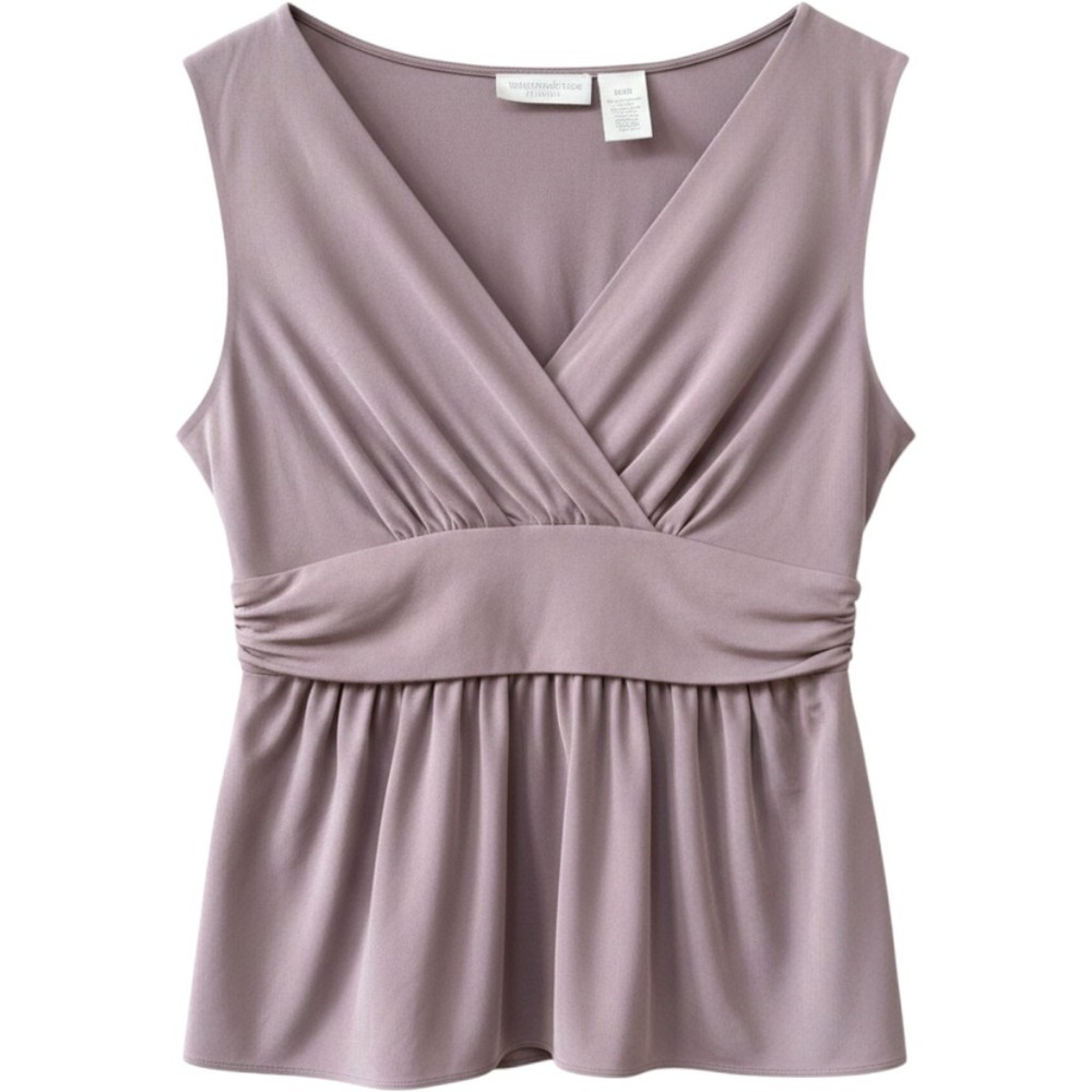 Vintage Worthington Babydoll Top Womens Sz M Mauve Stretch Y2K Feminine Coquette